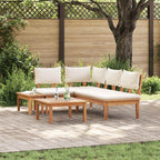 vidaXL Gartensofa-set 4 pcs Braun und Creme