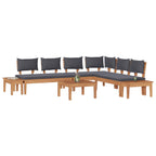 vidaXL Gartensofa-set 3 pcs Braun und Grau