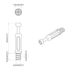 vidaXL Schwenkverschluss-Schraube 12 pcs Silber und Schwarz M6 x 40 mm