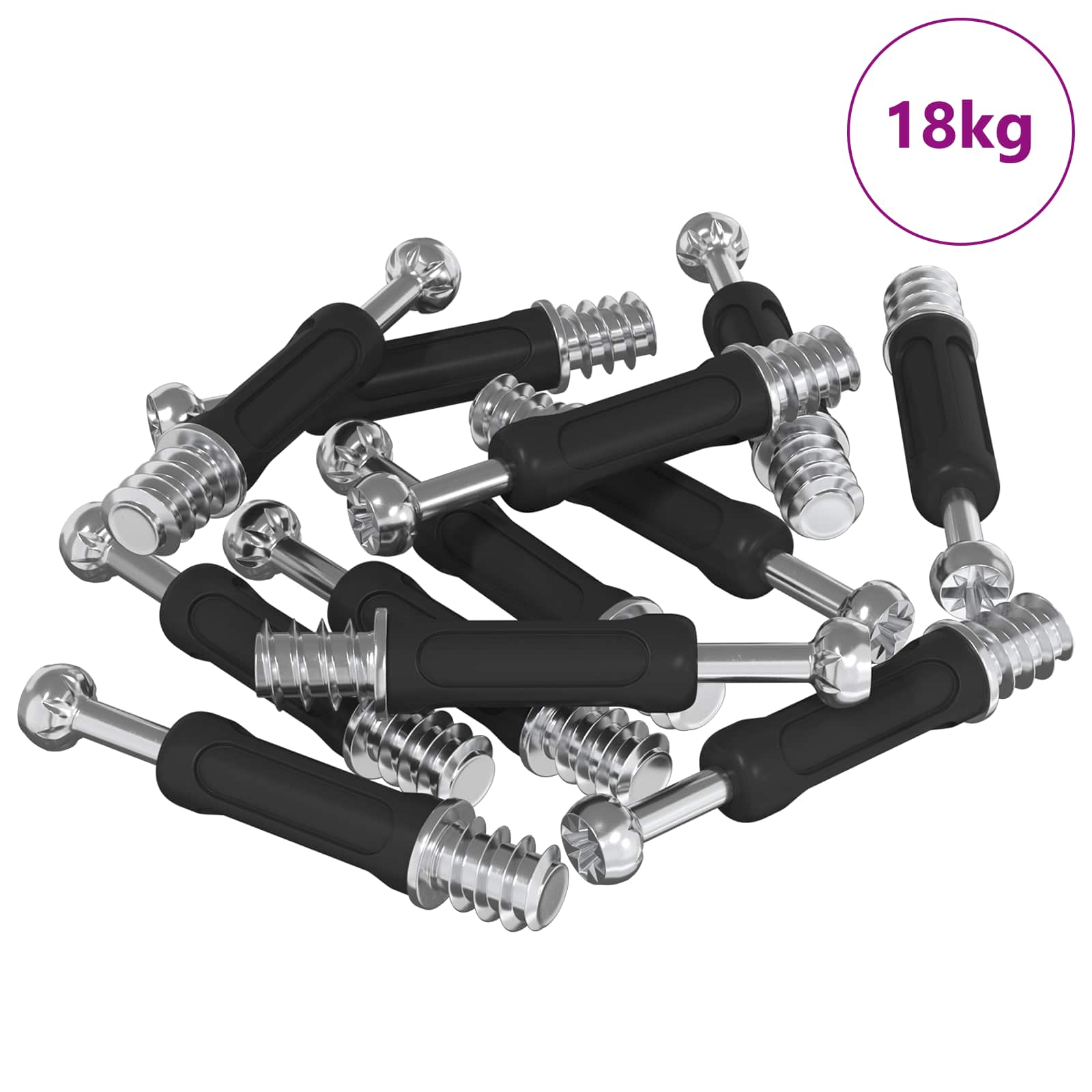 vidaXL Schwenkverschluss-Schraube 4000 pcs Silber und Schwarz Metall