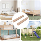 vidaXL Holzdübel 2 pcs Natur Ø 6 x 40 mm Massivholz