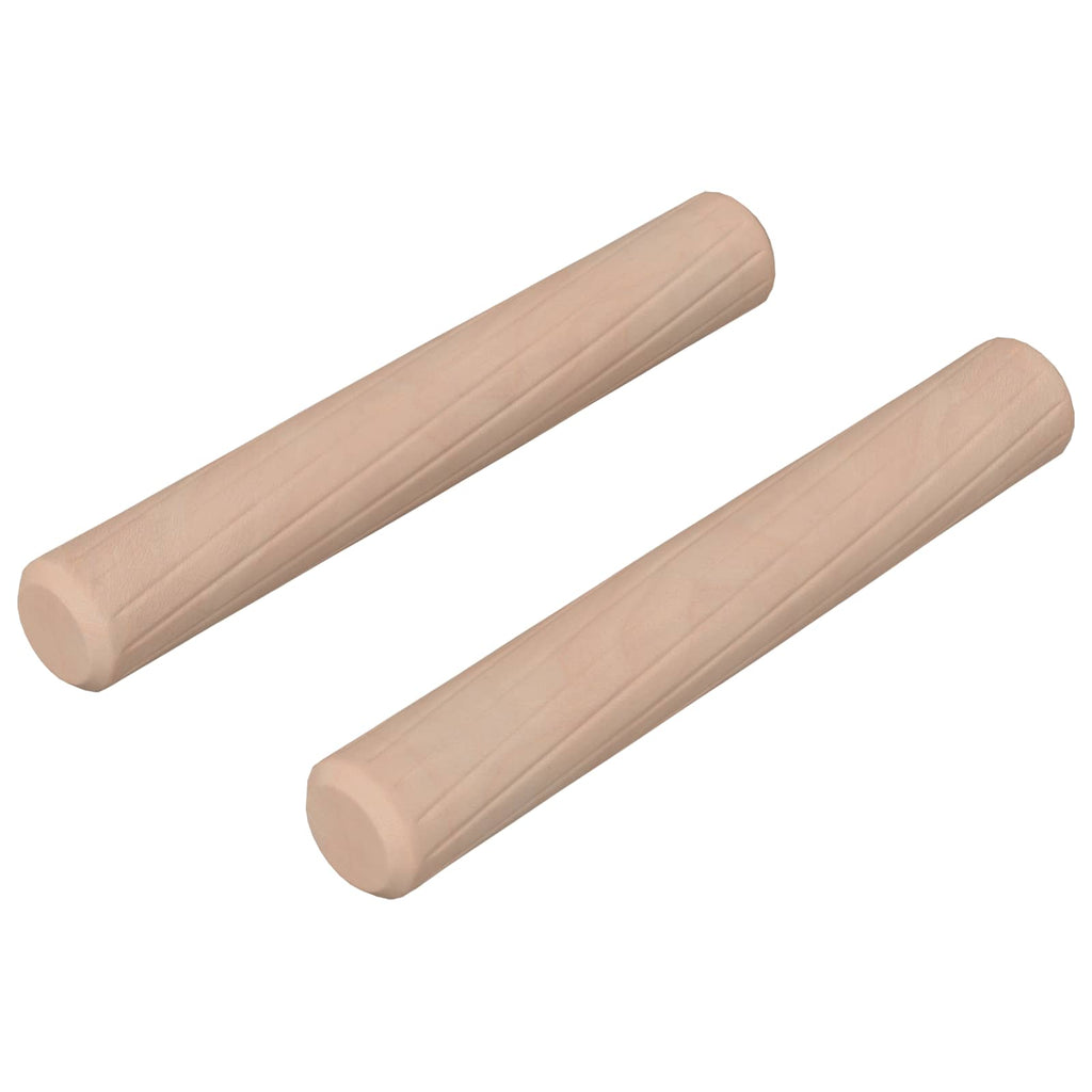 vidaXL Holzdübel 2 pcs Natur Ø 6 x 40 mm Massivholz