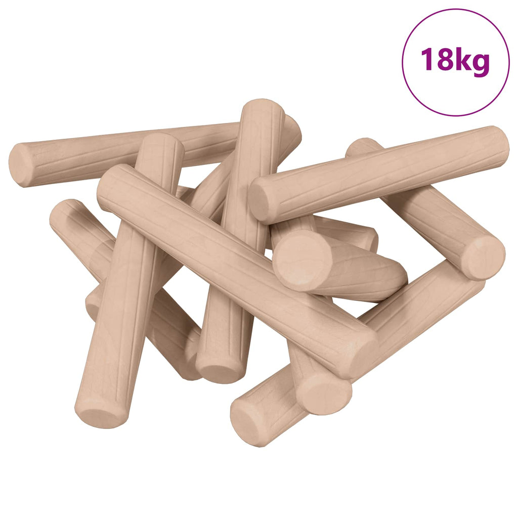 vidaXL Holzdübel 24000 pcs Braun Massivholz