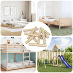 vidaXL Holzdübel 12000 pcs Braun Massivholz