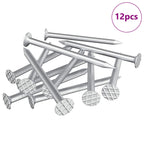 vidaXL Nägel für Holz 12 pcs Silber Ø 3 x 15 mm Metall