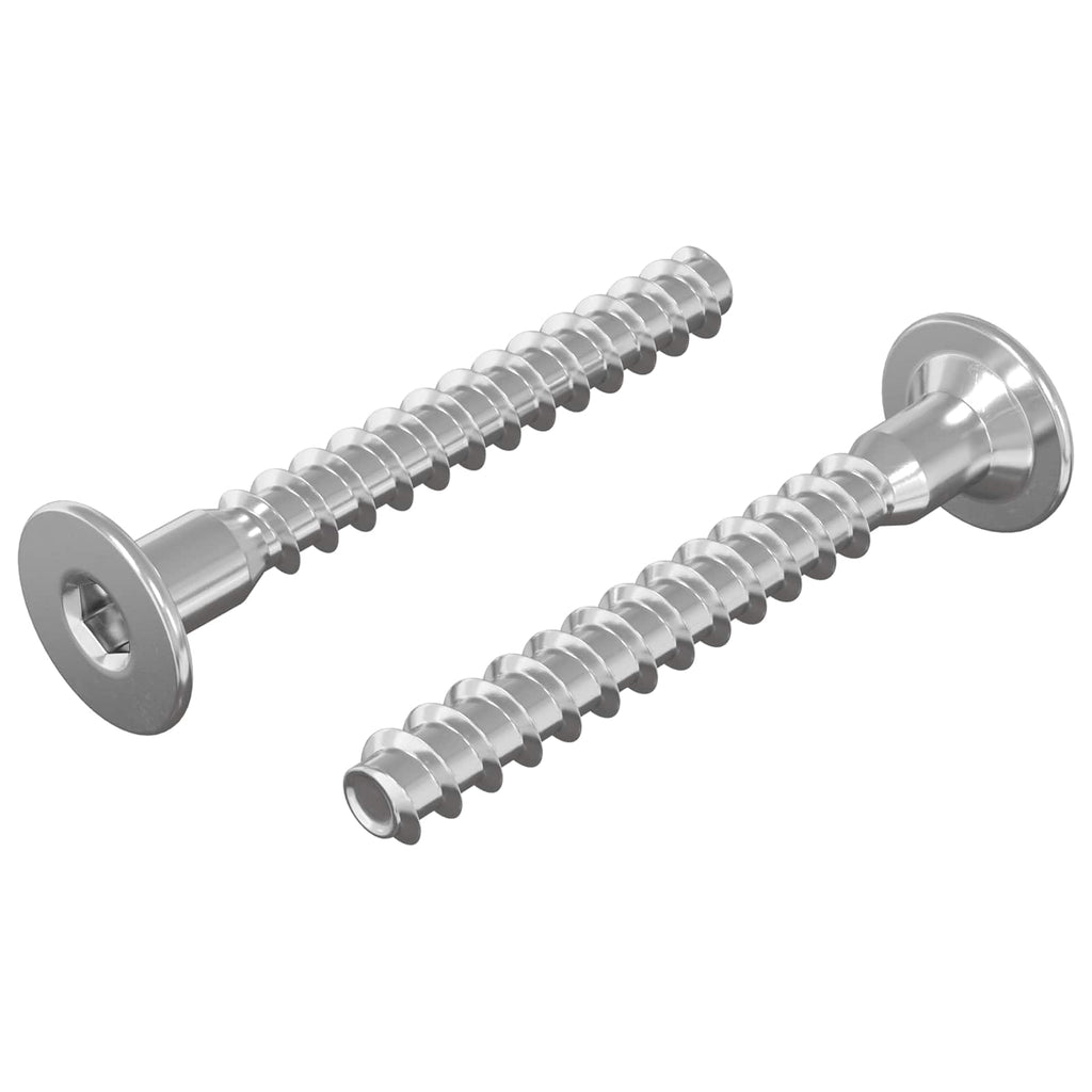 vidaXL Confirmat-Schrauben 2 pcs Silber Ø5 x 40 mm Metall