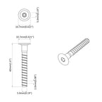 vidaXL Confirmat-Schrauben 2 pcs Silber Ø5 x 40 mm Metall