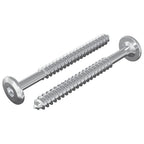 vidaXL Holzschrauben 2 pcs Silber M6 x 70 mm Stahl