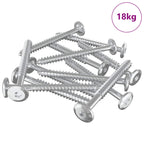vidaXL Holzschrauben 1350 pcs Silber Stahl