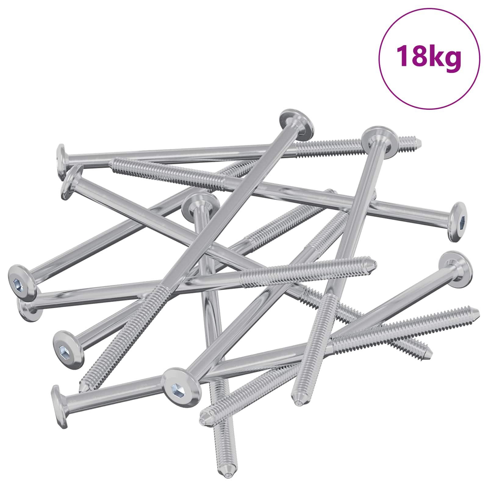 vidaXL Möbel-Schrauben 800 pcs Silber Stahl