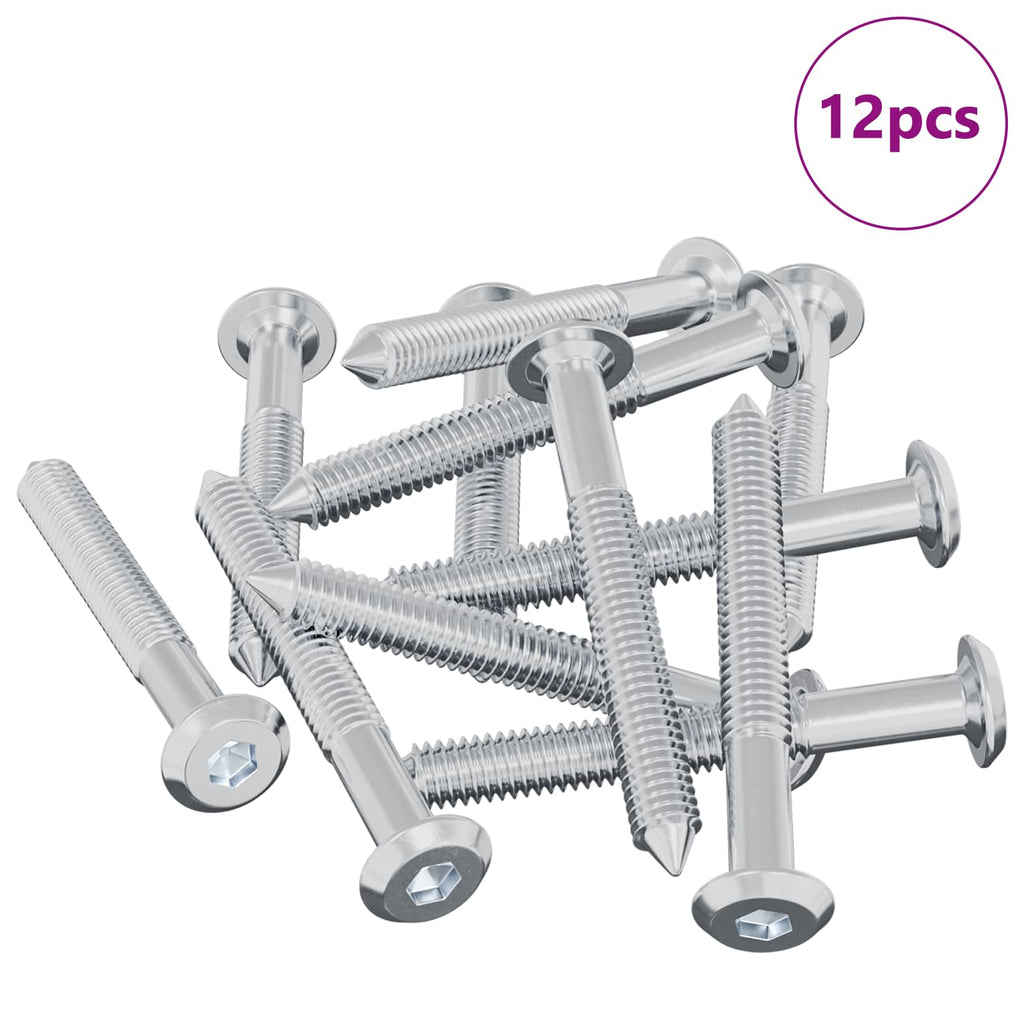 vidaXL Schraube 12 pcs Silber M6 x 50 mm Stahl