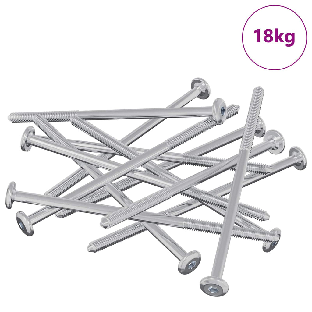vidaXL Schraube 800 pcs Silber M6 x 120 mm Stahl