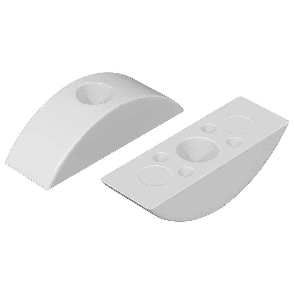 vidaXL Halbmond-Unterlegscheibe 2 pcs Weiß M6 Polypropylen