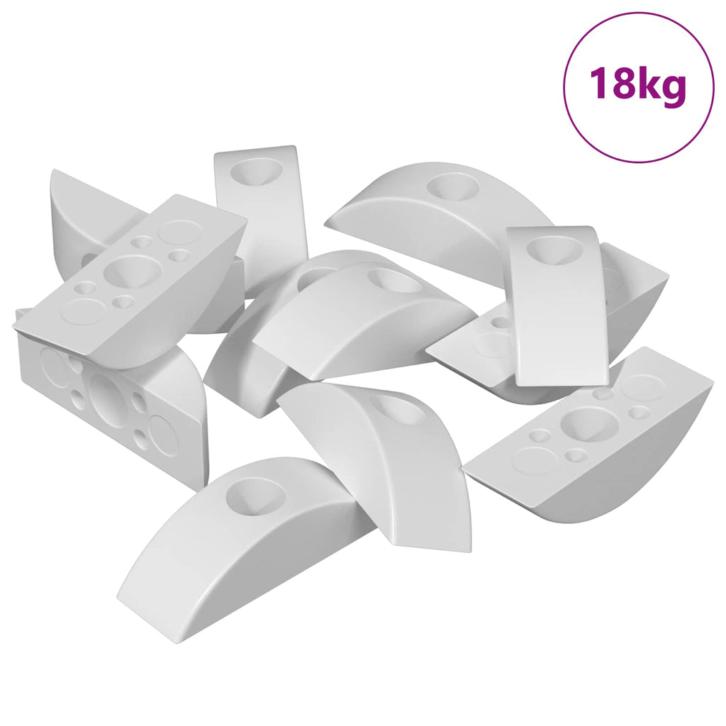 vidaXL Halbmond-Unterlegscheibe 13000 pcs Weiß Polypropylen