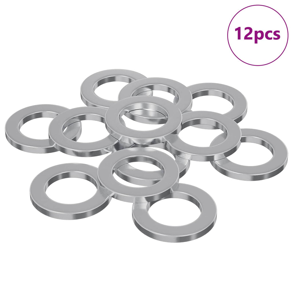 vidaXL Unterlegscheiben 12 pcs Silber 10 x 10 x 1,2 mm Eisen