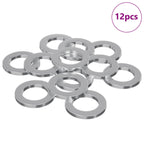 vidaXL Unterlegscheiben 12 pcs Silber 10 x 10 x 1,2 mm Eisen