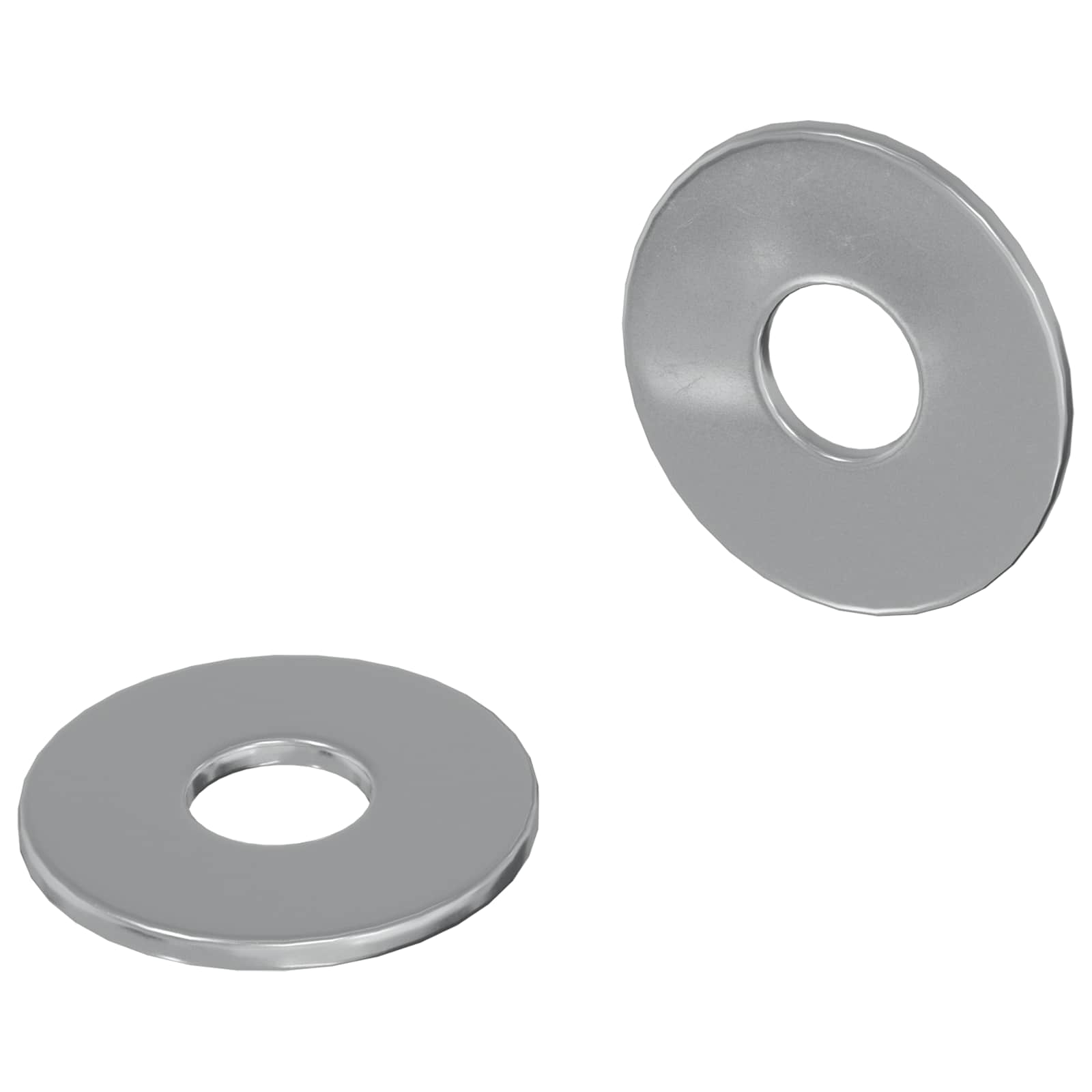 vidaXL Unterlegscheiben 2 pcs Silber 18 x 18 x 1,2 mm Eisen