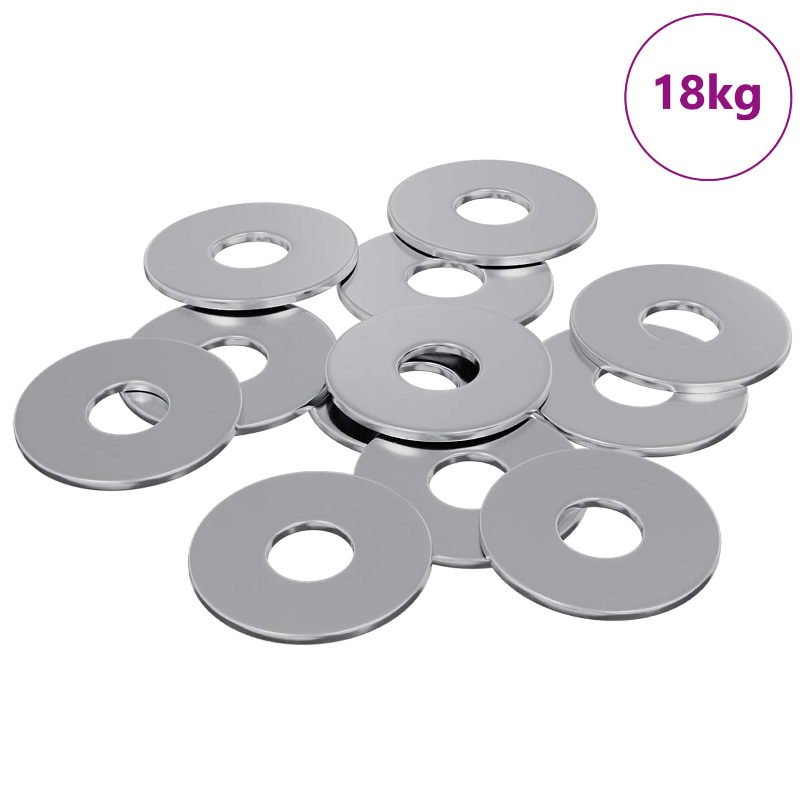 vidaXL Unterlegscheiben 9000 pcs Silber Eisen