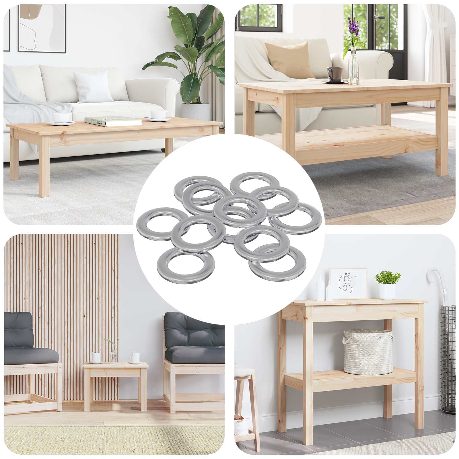 vidaXL Unterlegscheiben 52941 pcs Silber Eisen