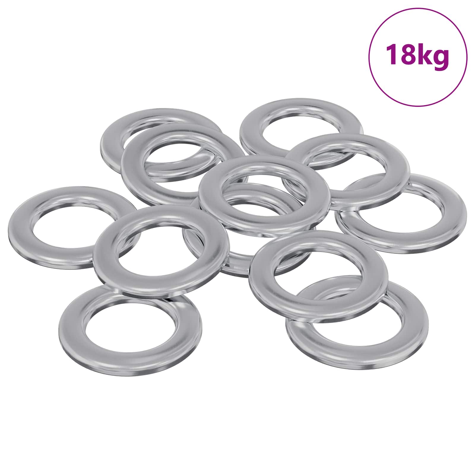 vidaXL Unterlegscheiben 52941 pcs Silber Eisen