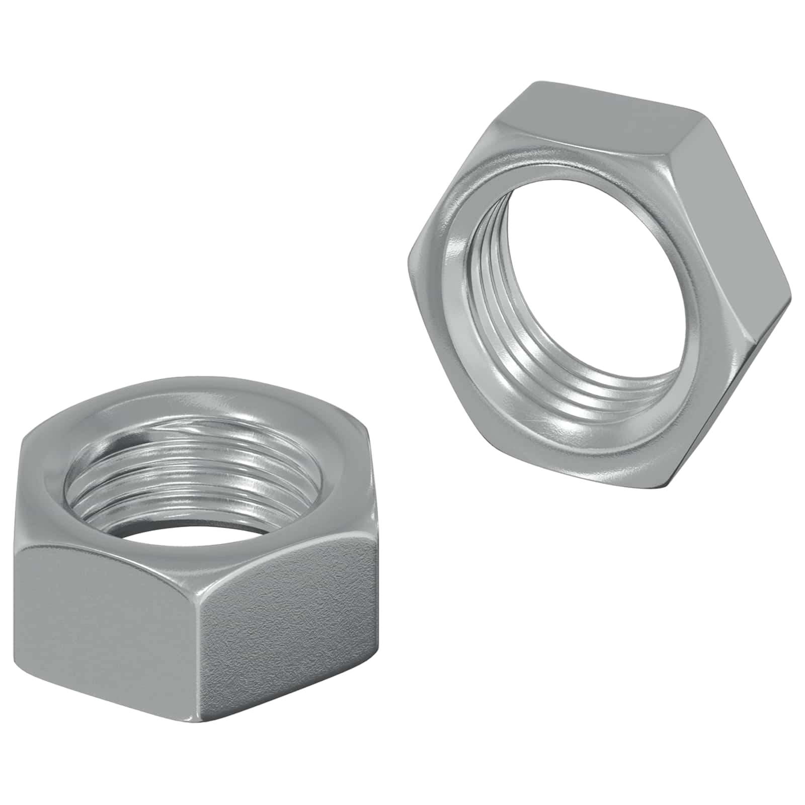 vidaXL Sechskantmutter 2 pcs Silber M6 Metall