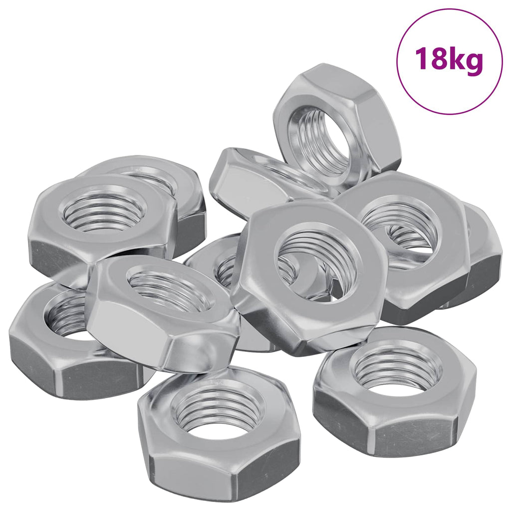 vidaXL Sechskantmutter 3600 pcs Silber Metall
