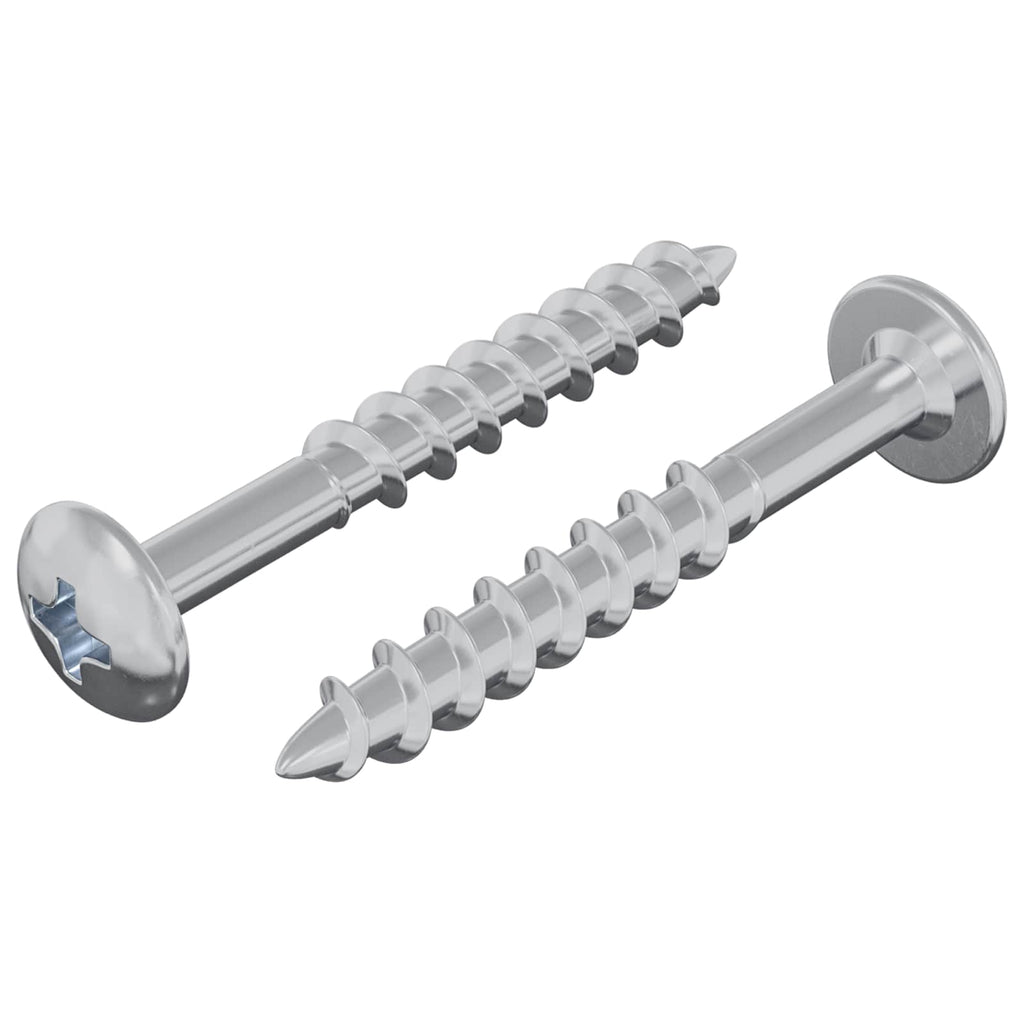 vidaXL Schraube 2 pcs Silber 9,8 x 35 mm Eisen