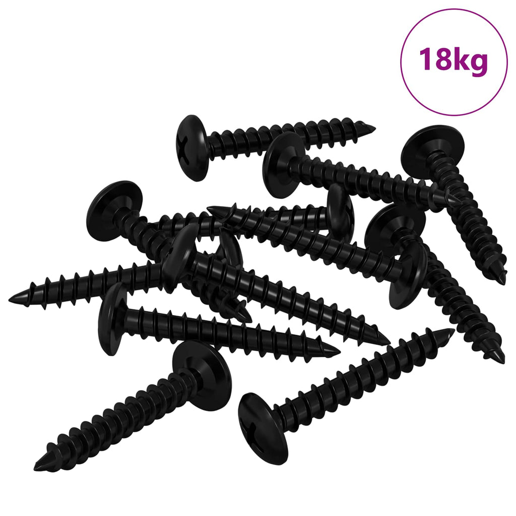 vidaXL Selbstschneidender Nagel 9000 pcs Schwarz Stahl