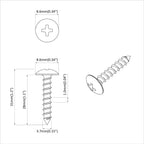vidaXL Holzschraube 2 pcs Silber M4 x 28 mm Eisen