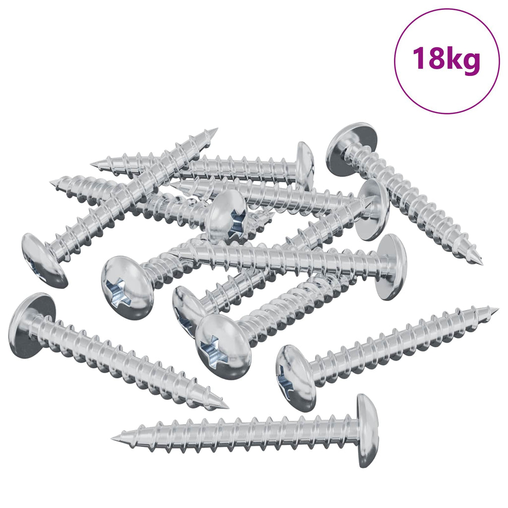 vidaXL Holzschraube 8182 pcs Silber M4 x 28 mm Eisen