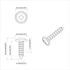 vidaXL Schraube 13636 pcs Silber M4 x 16 mm Stahl