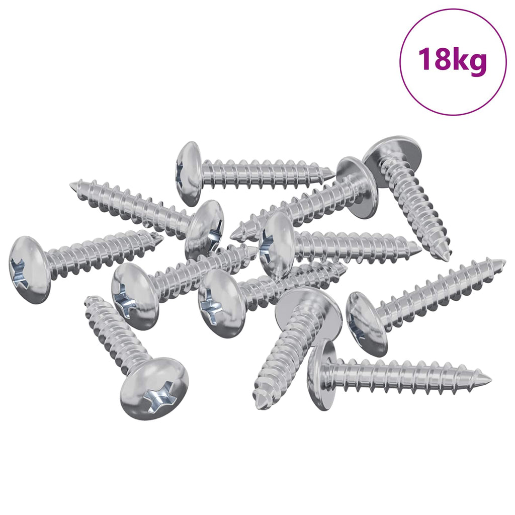 vidaXL Holzschrauben 10976 pcs Silber Stahl