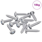 vidaXL Holzschrauben 10976 pcs Silber Stahl