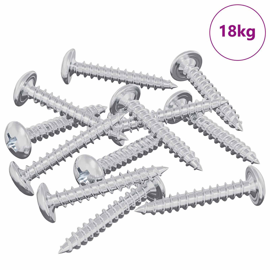 vidaXL Holzschrauben 9231 pcs Silber Stahl