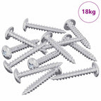 vidaXL Holzschrauben 9231 pcs Silber Stahl