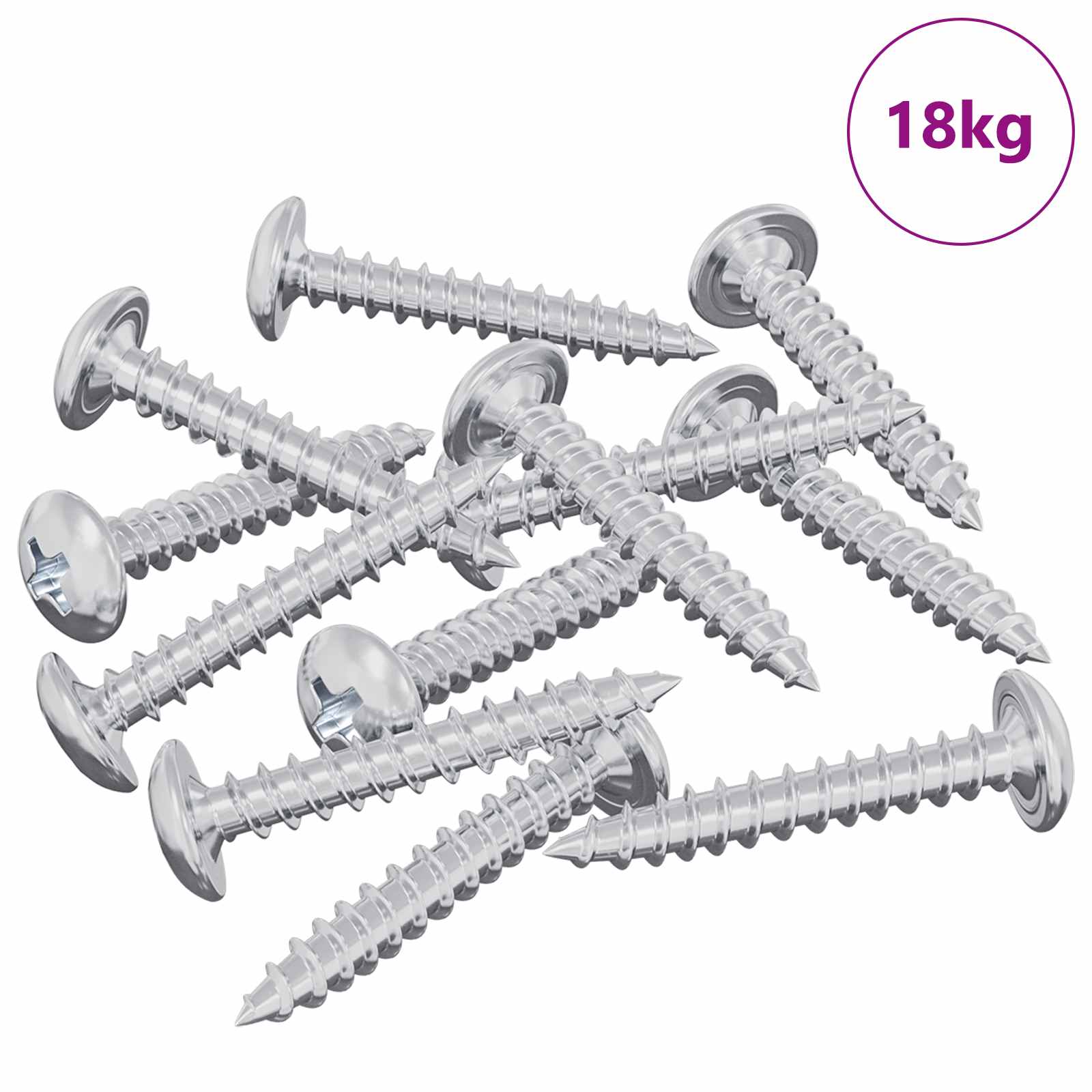 vidaXL Holzschrauben 9231 pcs Silber Stahl