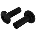 vidaXL Hülsenmuttern 2 pcs Schwarz M4 x 14,5 mm Metall