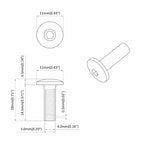 vidaXL Hülsenmuttern 12 pcs Schwarz M4 x 14,5 mm Metall
