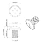 vidaXL Schloss-Schrauben 12 pcs Silber M4 x 5 mm Eisen