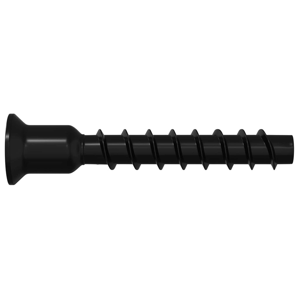 vidaXL Steckkappen-Schraube 3072 pcs Schwarz 7 x 40 mm Eisen