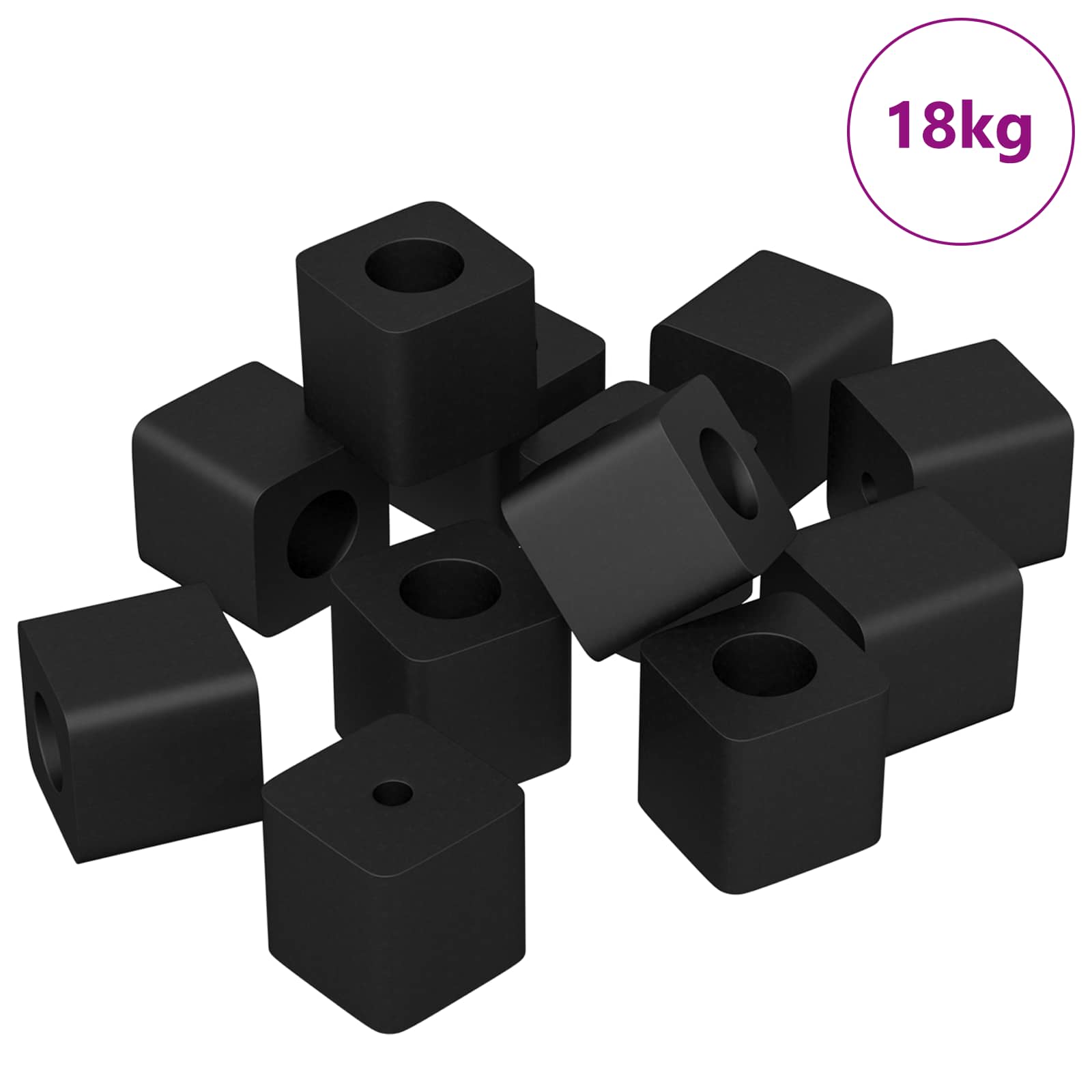 vidaXL Schubladenhalter 6792 pcs Schwarz 15 x 15 x 15mm PP Copolymer