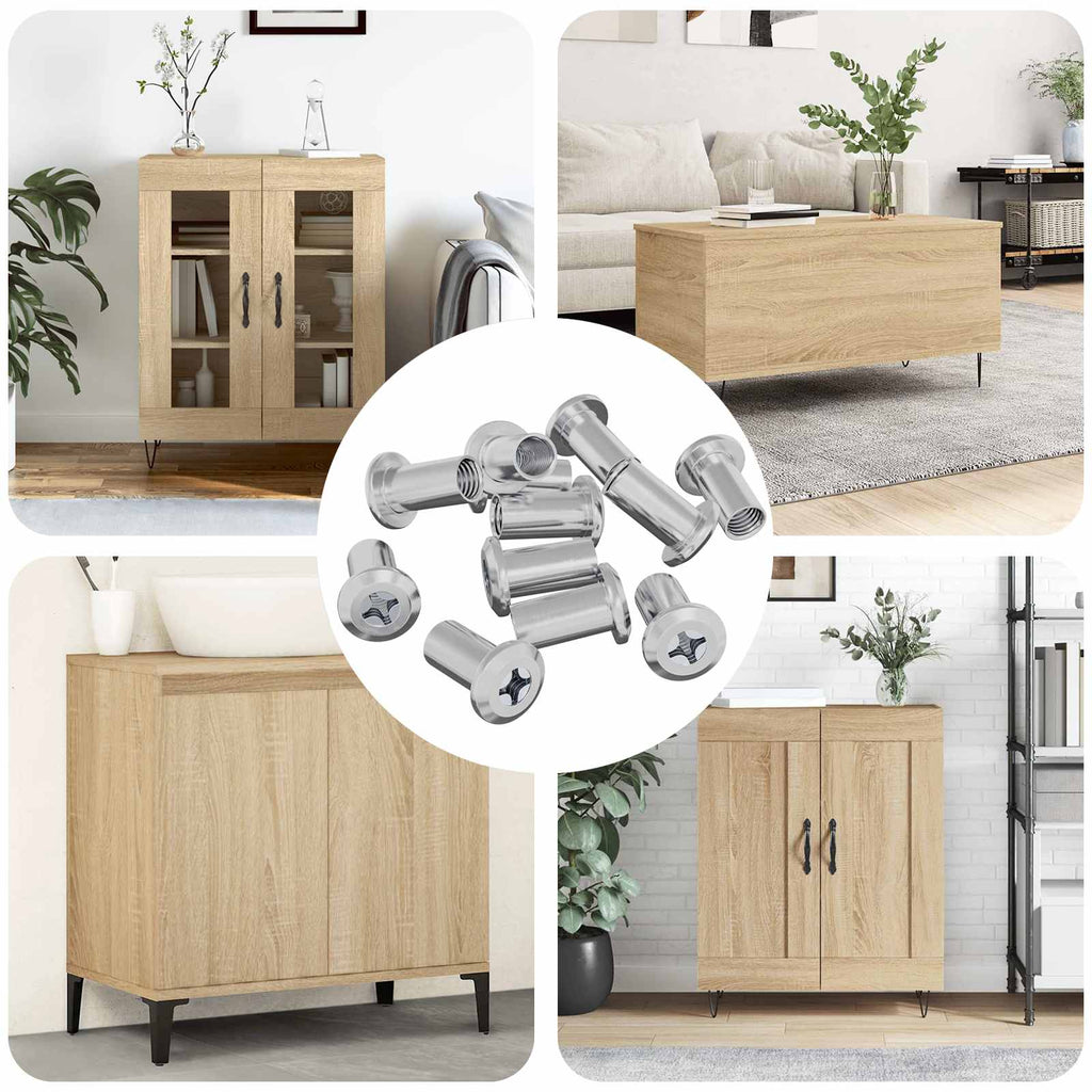 vidaXL Sicherungsmutter 2857 pcs Nickel Stahl