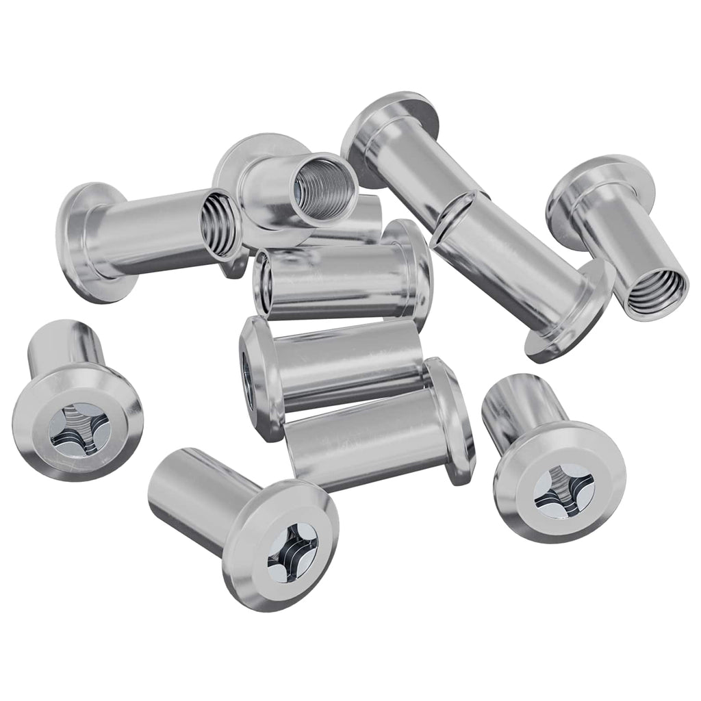 vidaXL Sicherungsmutter 2857 pcs Nickel Stahl