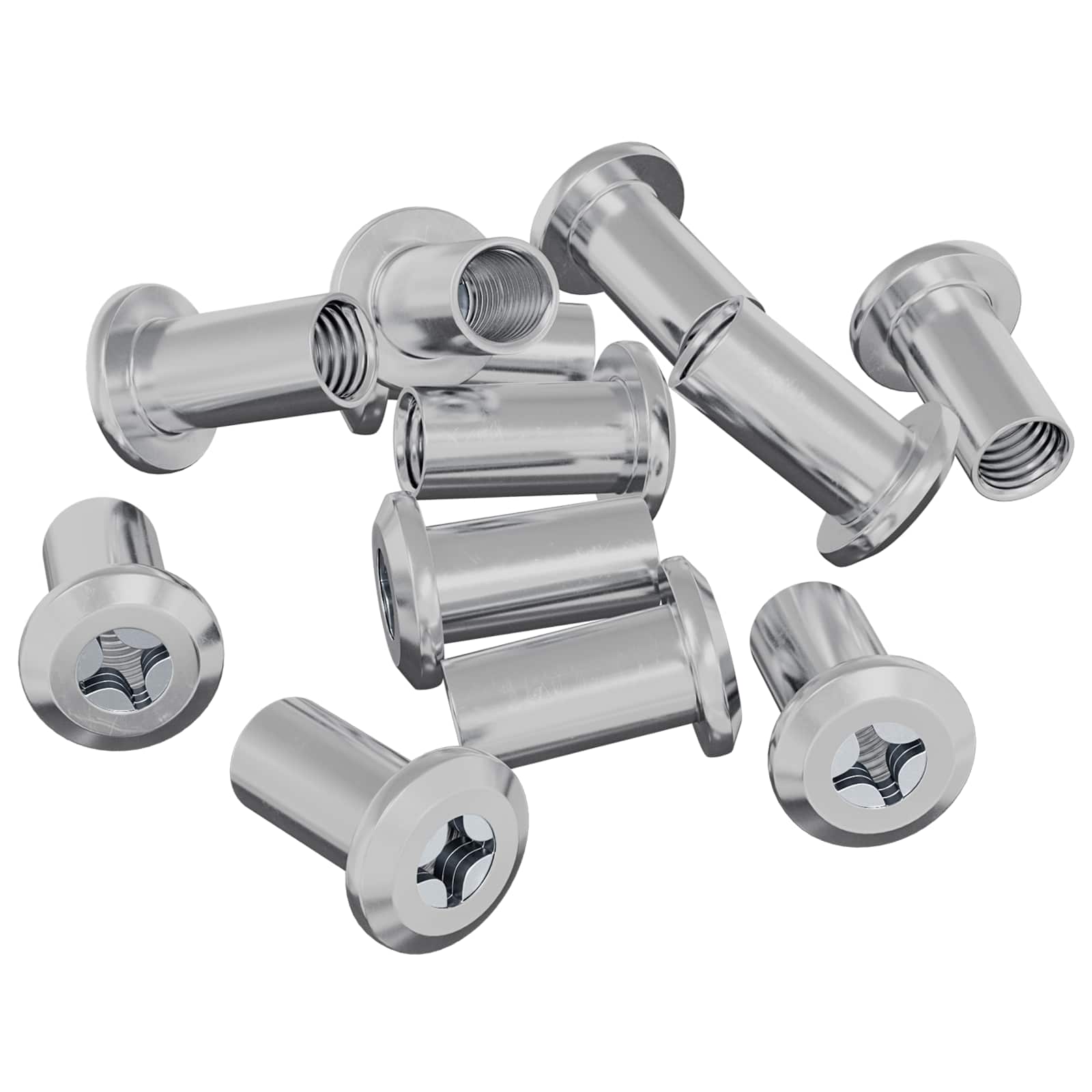 vidaXL Sicherungsmutter 2857 pcs Nickel Stahl