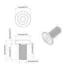 vidaXL Schraube mit Sperre Uni 12 pcs Silber M6 x 12 mm Stahl