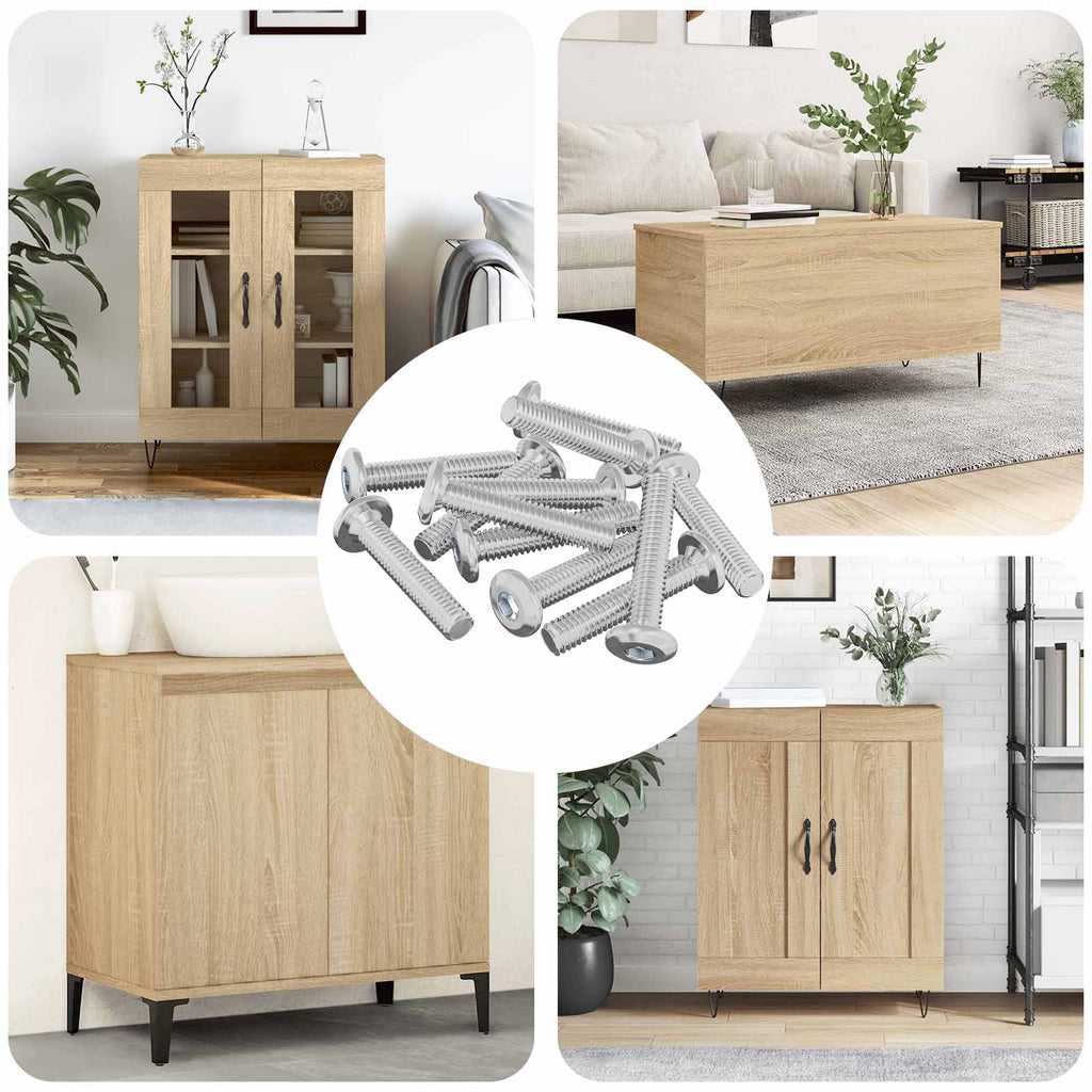 vidaXL Kopf-Sicherungsschraube 2647 pcs Silber Stahl