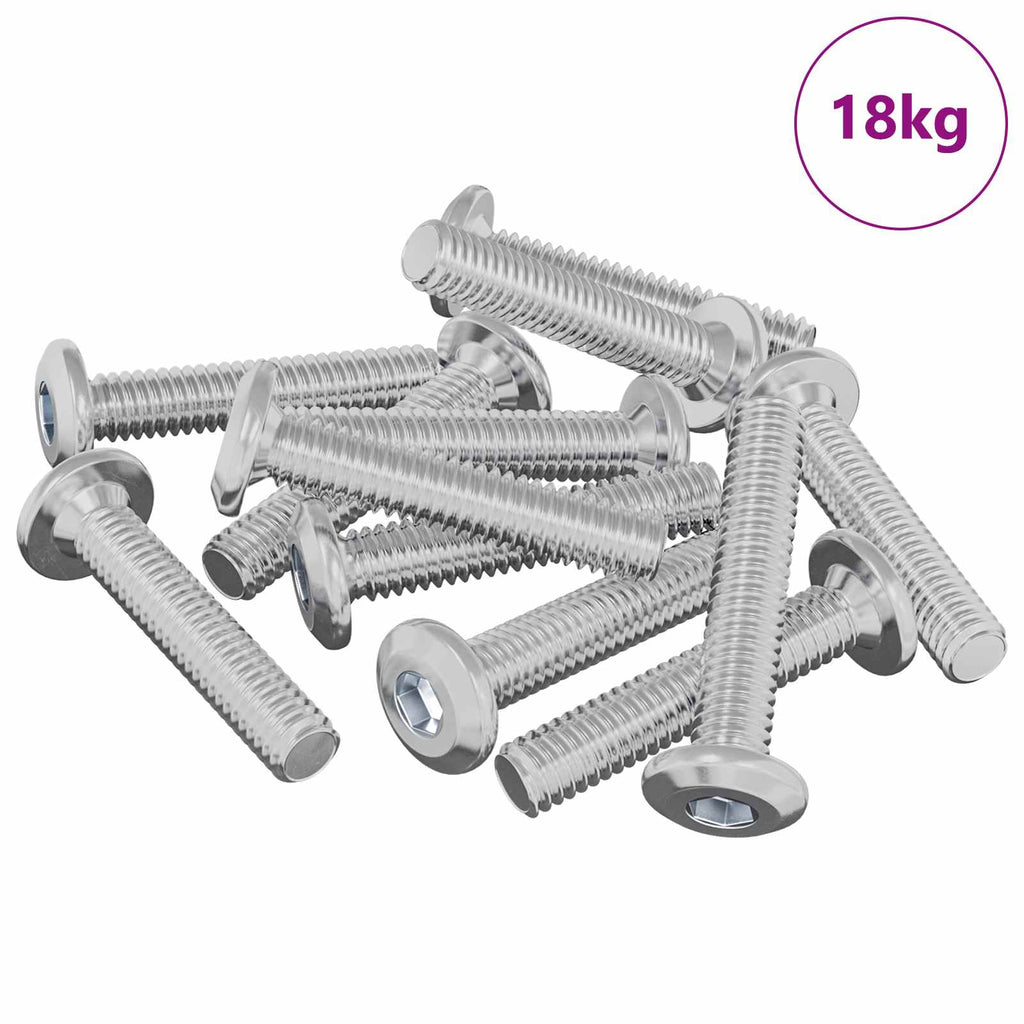 vidaXL Kopf-Sicherungsschraube 2647 pcs Silber Stahl