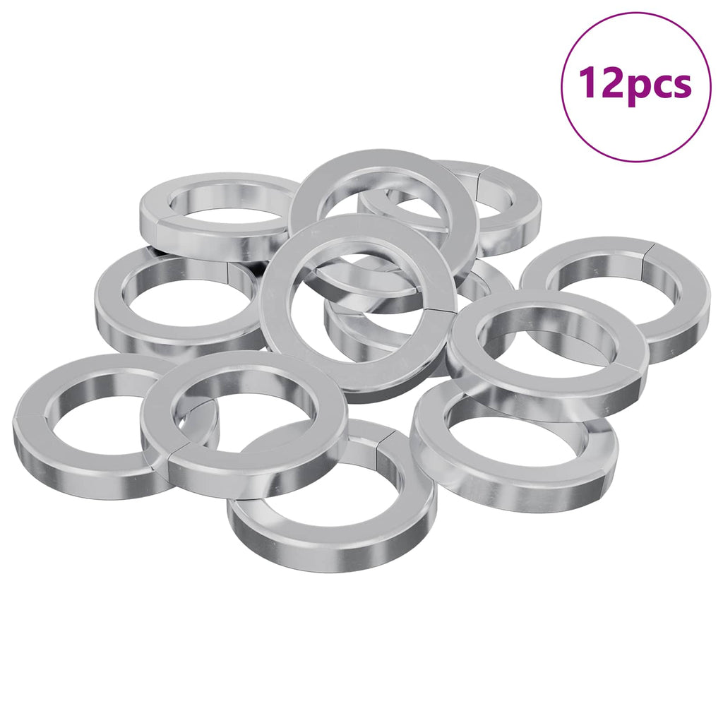 vidaXL Federunterlage 12 pcs Weiß 13 x 1 mm Eisen