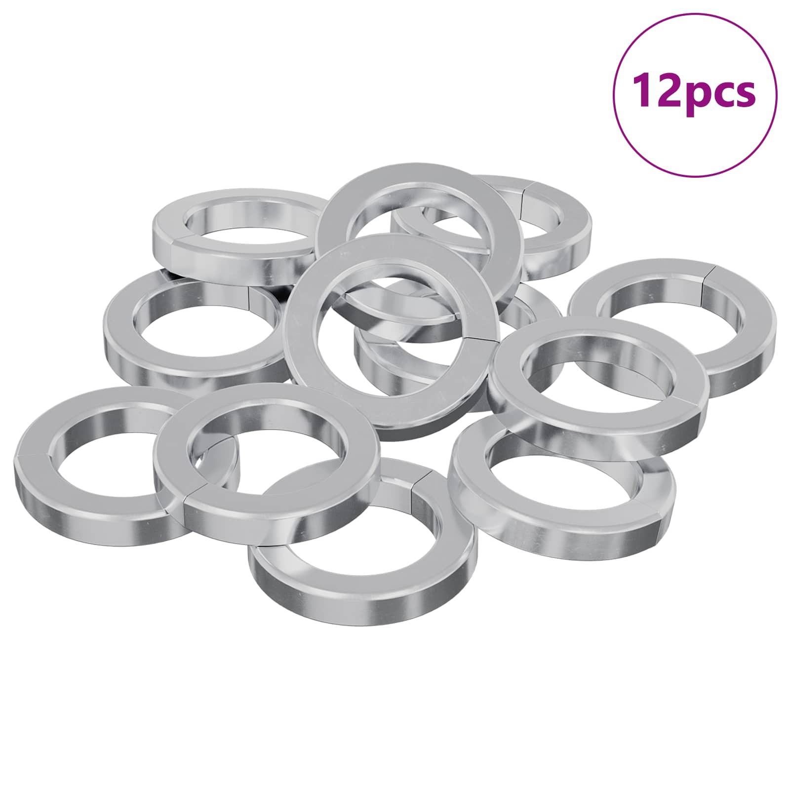 vidaXL Federunterlage 12 pcs Weiß 13 x 1 mm Eisen