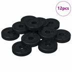 vidaXL geeignet für Flachscheiben 12 pcs Schwarz ∅15 x 3 mm
